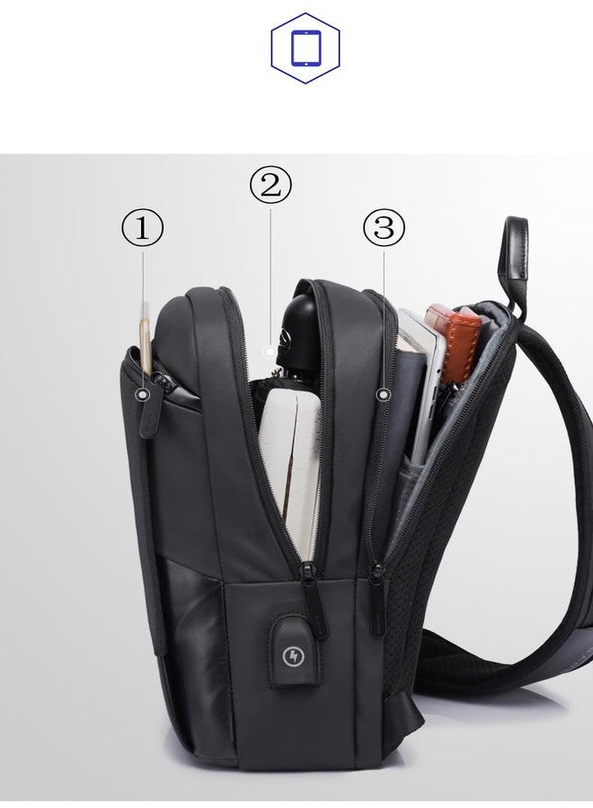 ONCARNIVAL Sling Bag for Men Multifunctional Crossbody Bag, Waterproof, Usb Port, - Image 2